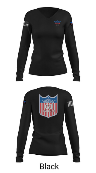 Womens Long Sleeve Vneck Shirt, Agif board, Army, Teamtime, Team time, sublimation, custom sports apparel, team uniforms, spirit wear, spiritwear, sports uniforms, custom shirts, team store, custom team store, fundraiser sports, apparel fundraiser