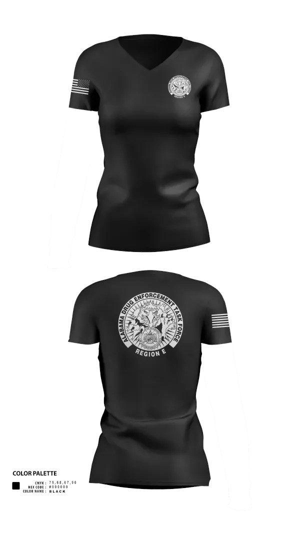 Womens Short Sleeve Vneck Shirt, Alabama Drug Enforcement Task Force, Police, Teamtime, Team time, sublimation, custom sports apparel, team uniforms, spirit wear, spiritwear, sports uniforms, custom shirts, team store, custom team store, fundraiser sports, apparel fundraiser