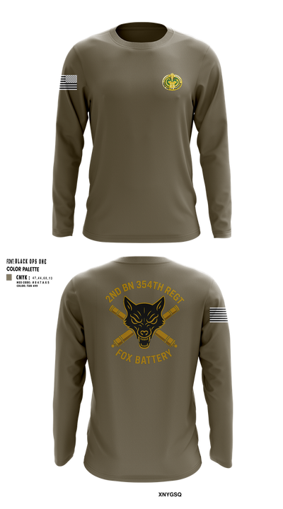 2ND BN 354 REGT 8230851 Long Sleeve Performance Shirt 100