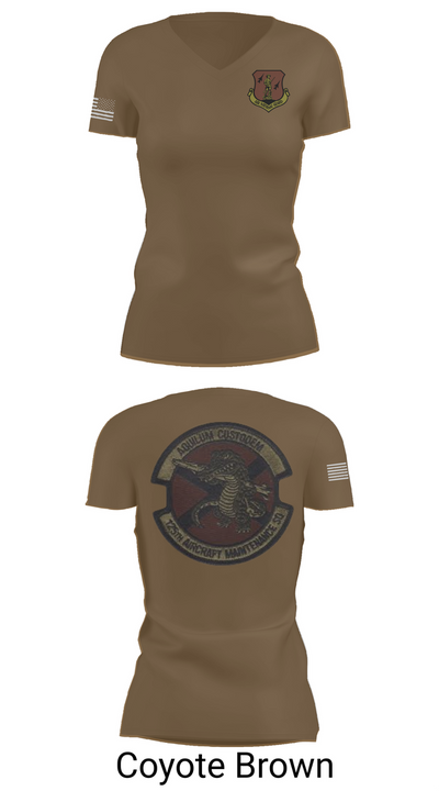 125th Tactical Aircraft Maintenance SQ 70898638 Women's Short Sleeve V-neck Shirt - 8