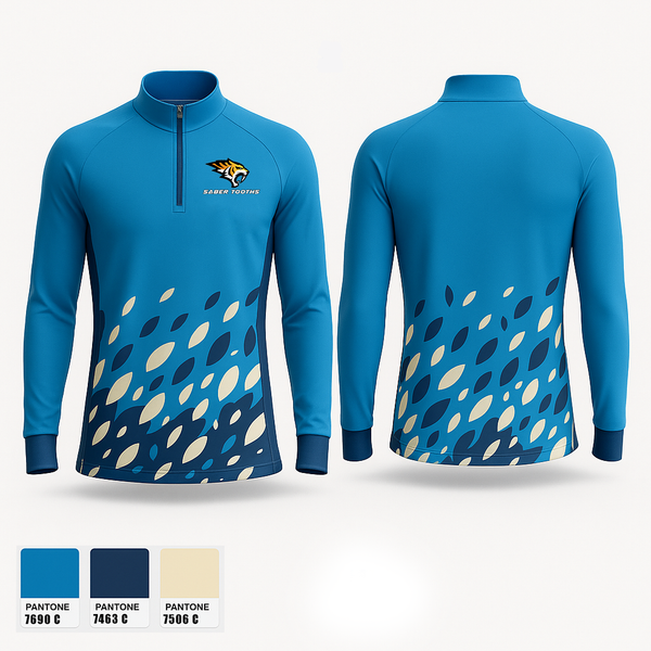 Quarter Zip Jacket, Saber Tooths, , Teamtime, Team time, sublimation, custom sports apparel, team uniforms, spirit wear, spiritwear, sports uniforms, custom shirts, team store, custom team store, fundraiser sports, apparel fundraiser