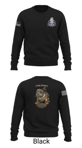 Crew Neck Sweatshirt, C-co 4-31 INF Mortar Section, Army, Teamtime, Team time, sublimation, custom sports apparel, team uniforms, spirit wear, spiritwear, sports uniforms, custom shirts, team store, custom team store, fundraiser sports, apparel fundraiser