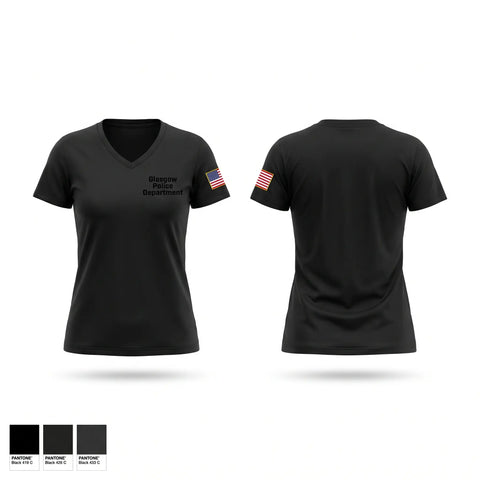 Womens Short Sleeve Vneck Shirt, Glasgow Police Department, Police, Teamtime, Team time, sublimation, custom sports apparel, team uniforms, spirit wear, spiritwear, sports uniforms, custom shirts, team store, custom team store, fundraiser sports, apparel fundraiser
