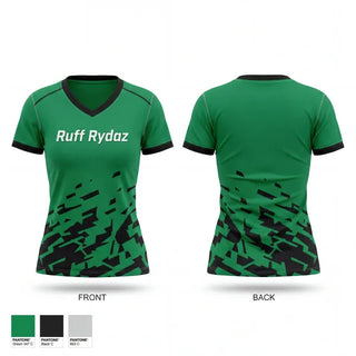 Womens Short Sleeve Vneck Shirt, Ruff Rydaz, Softball, Teamtime, Team time, sublimation, custom sports apparel, team uniforms, spirit wear, spiritwear, sports uniforms, custom shirts, team store, custom team store, fundraiser sports, apparel fundraiser