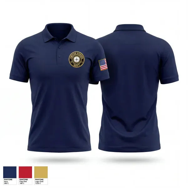 Short Sleeve Performance Polo, PHS NJROTC, Navy, Teamtime, Team time, sublimation, custom sports apparel, team uniforms, spirit wear, spiritwear, sports uniforms, custom shirts, team store, custom team store, fundraiser sports, apparel fundraiser