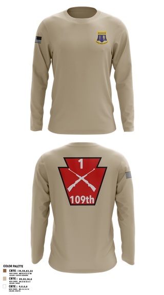 Long Sleeve Performance Shirt, A co 1/109, National Guard, Teamtime, Team time, sublimation, custom sports apparel, team uniforms, spirit wear, spiritwear, sports uniforms, custom shirts, team store, custom team store, fundraiser sports, apparel fundraiser