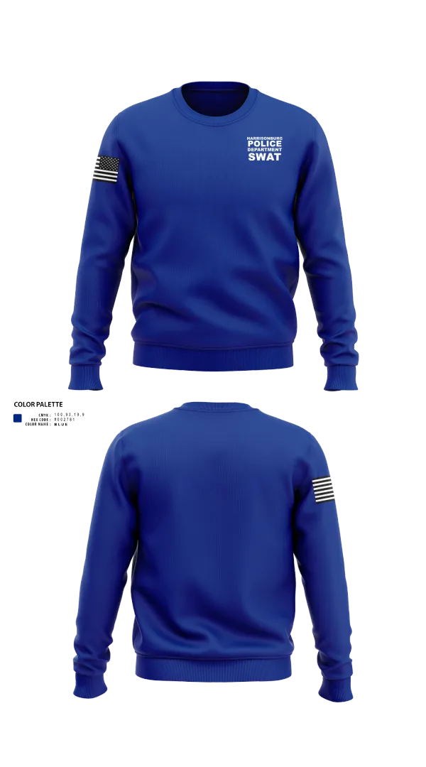 Crew Neck Sweatshirt, Harrisonburg Police Department SWAT, , Teamtime, Team time, sublimation, custom sports apparel, team uniforms, spirit wear, spiritwear, sports uniforms, custom shirts, team store, custom team store, fundraiser sports, apparel fundraiser
