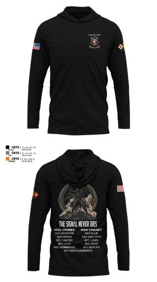 Long Sleeve hooded sunshirt, Senior Leaders Course FY26-009, Army, Teamtime, Team time, sublimation, custom sports apparel, team uniforms, spirit wear, spiritwear, sports uniforms, custom shirts, team store, custom team store, fundraiser sports, apparel fundraiser