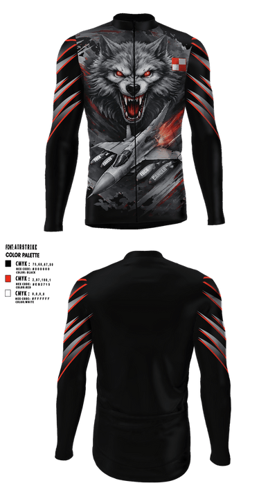 Oliver's Wolf Pack Hunts Cancer 93254127 Long Sleeve 12 Mid Weight Cycling Jersey