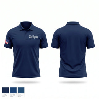 Short Sleeve Performance Polo, West Chester FOP Lodge 186, Police, Teamtime, Team time, sublimation, custom sports apparel, team uniforms, spirit wear, spiritwear, sports uniforms, custom shirts, team store, custom team store, fundraiser sports, apparel fundraiser