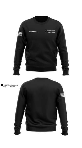 Crew Neck Sweatshirt, SCOTT CITY POLICE DEPT., Police, Teamtime, Team time, sublimation, custom sports apparel, team uniforms, spirit wear, spiritwear, sports uniforms, custom shirts, team store, custom team store, fundraiser sports, apparel fundraiser