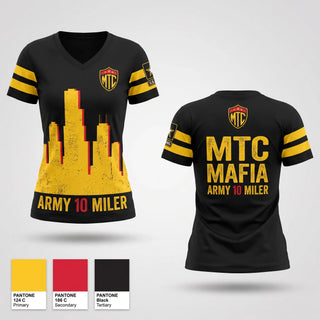 Womens Short Sleeve Vneck Shirt, MTC MAFIA, Track & Field, Teamtime, Team time, sublimation, custom sports apparel, team uniforms, spirit wear, spiritwear, sports uniforms, custom shirts, team store, custom team store, fundraiser sports, apparel fundraiser