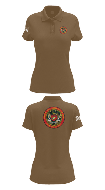 Marine Corps Security Forces Battalion 39264653 Women's Short Sleeve Performance Polo  - 14