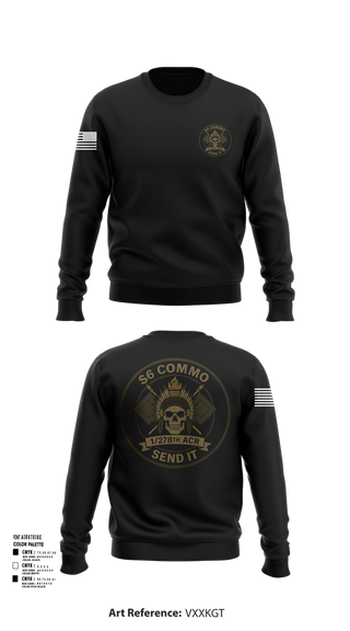 Crew Neck Sweatshirt, 1/278th ACR, , Teamtime, Team time, sublimation, custom sports apparel, team uniforms, spirit wear, spiritwear, sports uniforms, custom shirts, team store, custom team store, fundraiser sports, apparel fundraiser