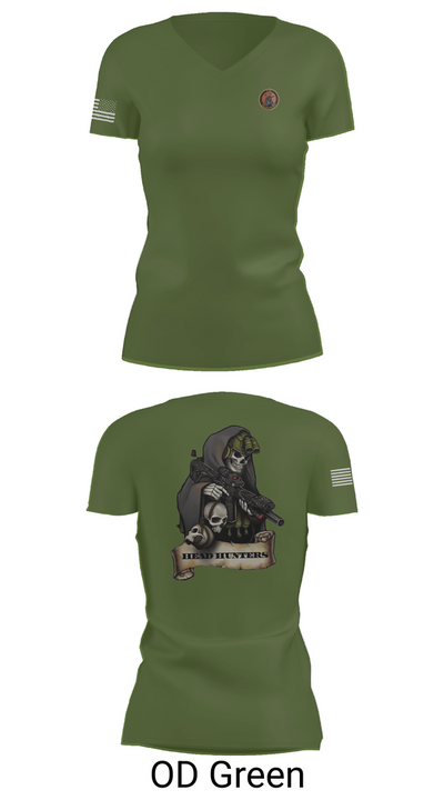 HHC 2-135th AVN REG 2256326 Women's Short Sleeve V-neck Shirt - 46