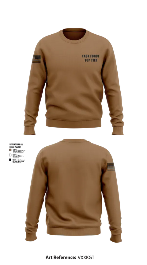 Crew Neck Sweatshirt, Task Force Top Tier, Army, Teamtime, Team time, sublimation, custom sports apparel, team uniforms, spirit wear, spiritwear, sports uniforms, custom shirts, team store, custom team store, fundraiser sports, apparel fundraiser