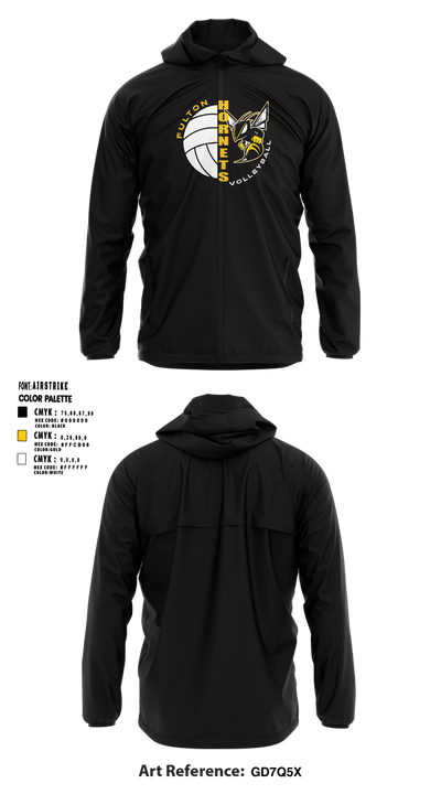 Fulton Hornets Volleyball 2109718 Windbreaker - 3