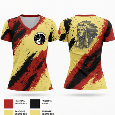 Pocasset Tribe 61680533 Women's Short Sleeve V-neck Shirt - 1