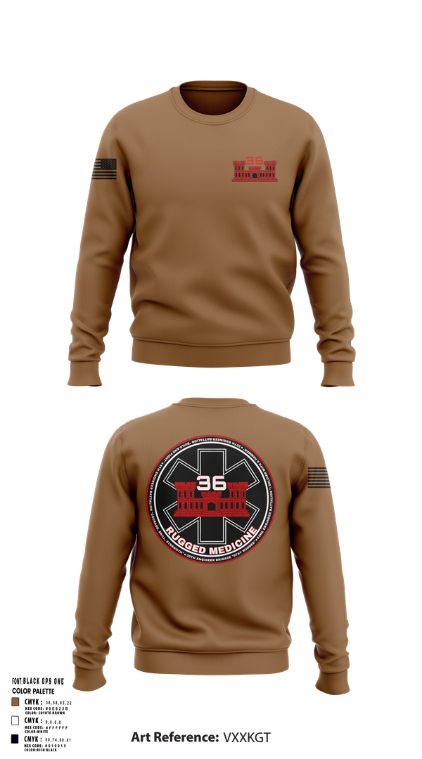 Crew Neck Sweatshirt, 36 Engineer Brigade, Army, Teamtime, Team time, sublimation, custom sports apparel, team uniforms, spirit wear, spiritwear, sports uniforms, custom shirts, team store, custom team store, fundraiser sports, apparel fundraiser