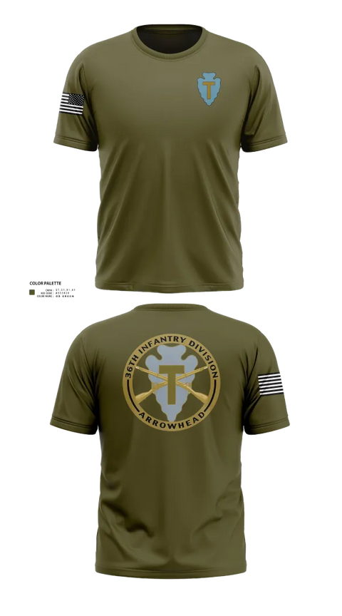Old School Cotton Feel Shirt, 36th Infantry Division A Co 1-141, , Teamtime, Team time, sublimation, custom sports apparel, team uniforms, spirit wear, spiritwear, sports uniforms, custom shirts, team store, custom team store, fundraiser sports, apparel fundraiser