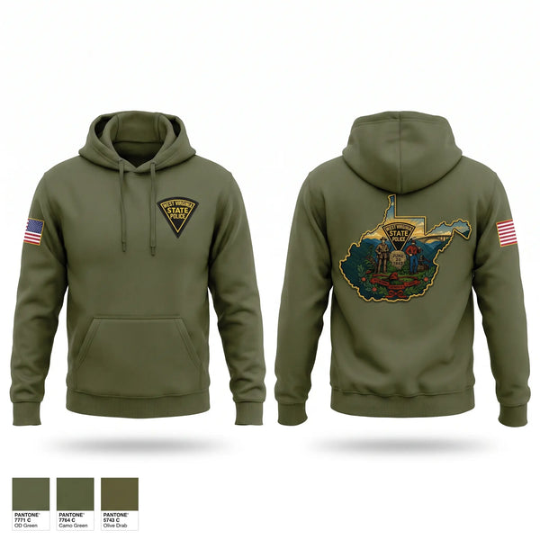 Hoodie, WEST VIRGINIA STATE POLICE, Police, Teamtime, Team time, sublimation, custom sports apparel, team uniforms, spirit wear, spiritwear, sports uniforms, custom shirts, team store, custom team store, fundraiser sports, apparel fundraiser