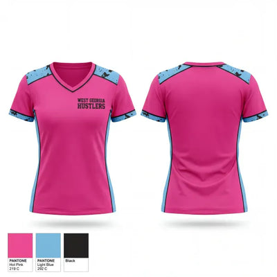 West Georgia Hustlers 31542671 Women's Short Sleeve V-neck Shirt - 1