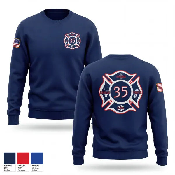 Crew Neck Sweatshirt, Saxton Vol Fire Company, EMS/EMT, Teamtime, Team time, sublimation, custom sports apparel, team uniforms, spirit wear, spiritwear, sports uniforms, custom shirts, team store, custom team store, fundraiser sports, apparel fundraiser