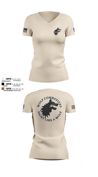 Womens Short Sleeve Vneck Shirt, Wolf Combatives, Army, Teamtime, Team time, sublimation, custom sports apparel, team uniforms, spirit wear, spiritwear, sports uniforms, custom shirts, team store, custom team store, fundraiser sports, apparel fundraiser