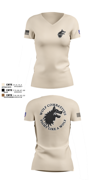 Wolf Combatives Women's Short Sleeve V-neck Shirt - 102