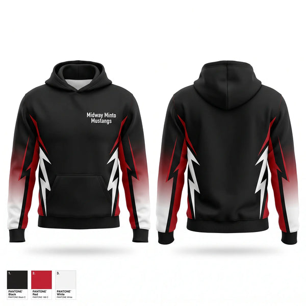 Hoodie, Midway Minto Mustangs, Baseball, Teamtime, Team time, sublimation, custom sports apparel, team uniforms, spirit wear, spiritwear, sports uniforms, custom shirts, team store, custom team store, fundraiser sports, apparel fundraiser