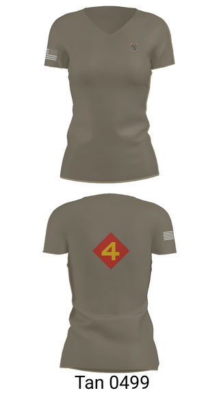 Womens Short Sleeve Vneck Shirt, 14th Marine regiment 4th Marine corps division, , Teamtime, Team time, sublimation, custom sports apparel, team uniforms, spirit wear, spiritwear, sports uniforms, custom shirts, team store, custom team store, fundraiser sports, apparel fundraiser