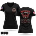 Maysville Fire Department 46510607 Women's Short Sleeve V-neck Shirt - 1
