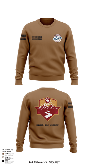 Crew Neck Sweatshirt, Fort Bliss DENTAC, Army, Teamtime, Team time, sublimation, custom sports apparel, team uniforms, spirit wear, spiritwear, sports uniforms, custom shirts, team store, custom team store, fundraiser sports, apparel fundraiser
