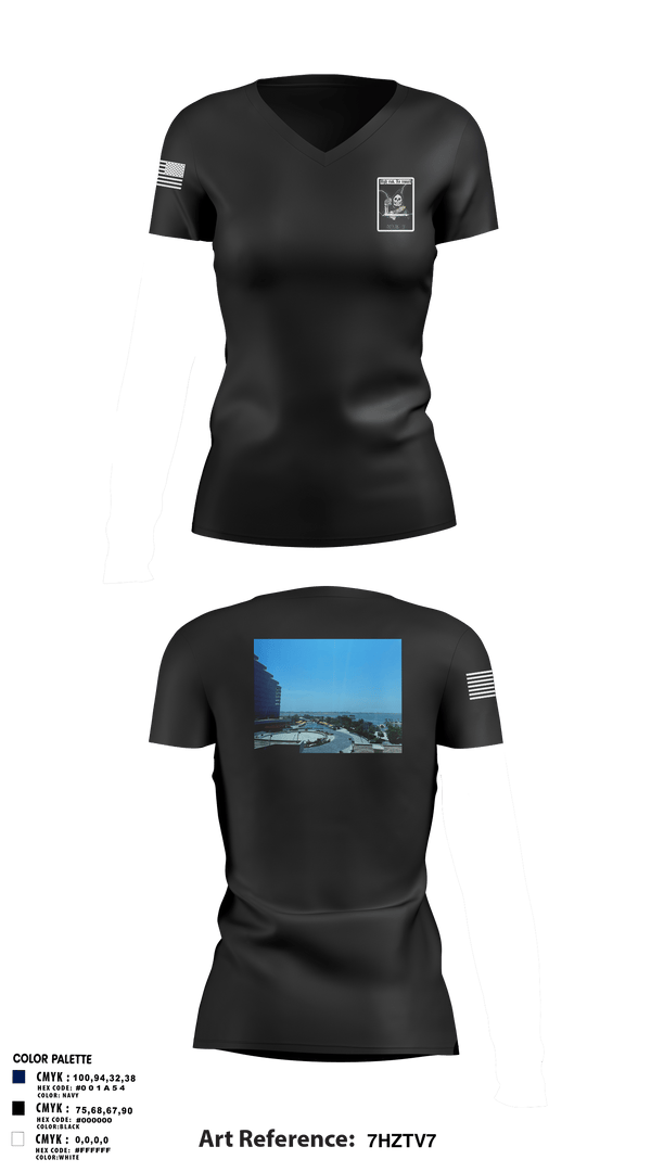 Women's Short Sleeve Vneck Shirt, VQ-1, Navy, Teamtime, Team time, sublimation, custom sports apparel, team uniforms, spirit wear, spiritwear, sports uniforms, custom shirts, team store, custom team store, fundraiser sports, apparel fundraiser