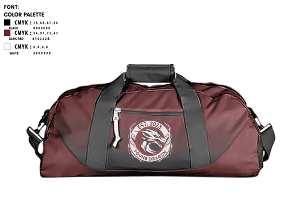 Duffle Bag, FC Young Dragon, Men's Soccer, Teamtime, Team time, sublimation, custom sports apparel, team uniforms, spirit wear, spiritwear, sports uniforms, custom shirts, team store, custom team store, fundraiser sports, apparel fundraiser