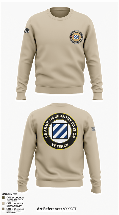1st Armored Brigade Combat Team 63328953 Crew Neck Sweatshirt - 2