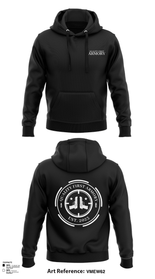 Hoodie, QUALITY FIRST ARMORY, , Teamtime, Team time, sublimation, custom sports apparel, team uniforms, spirit wear, spiritwear, sports uniforms, custom shirts, team store, custom team store, fundraiser sports, apparel fundraiser