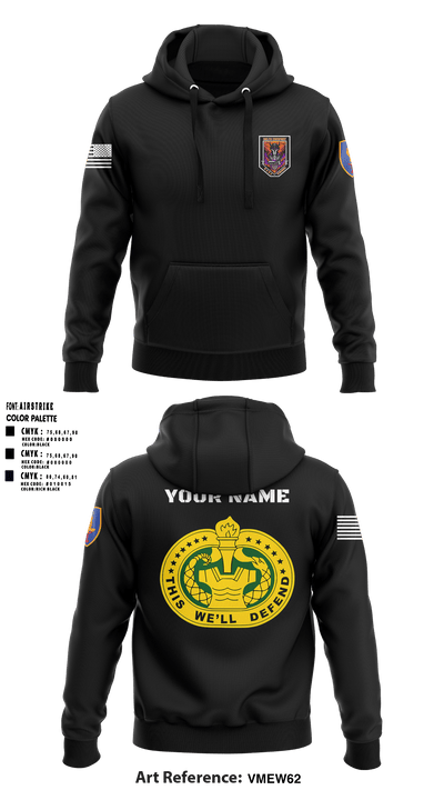 Delta Co, 2-13th AVN REGT_CADRE 68072137 Hoodie - 9