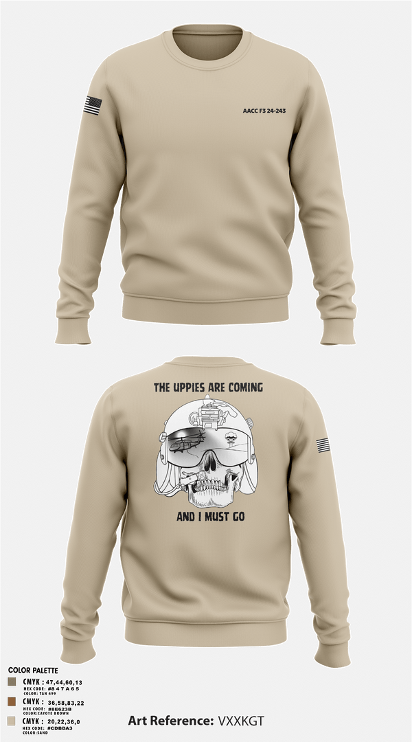 Crew Neck Sweatshirt, 42D FRSDAACC, Army, Teamtime, Team time, sublimation, custom sports apparel, team uniforms, spirit wear, spiritwear, sports uniforms, custom shirts, team store, custom team store, fundraiser sports, apparel fundraiser