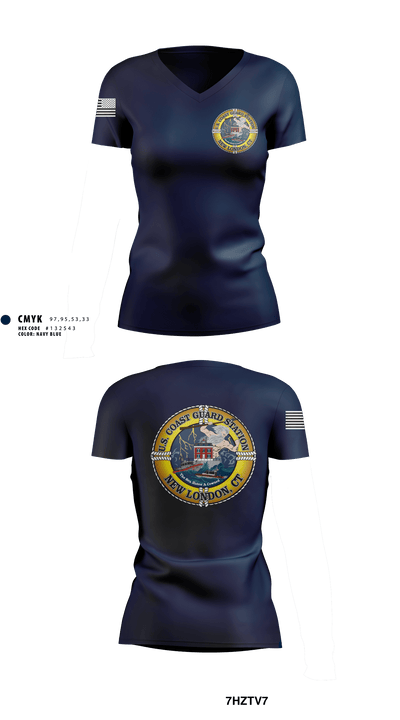 Station New London 58312378 Women's Short Sleeve V-neck Shirt - 5