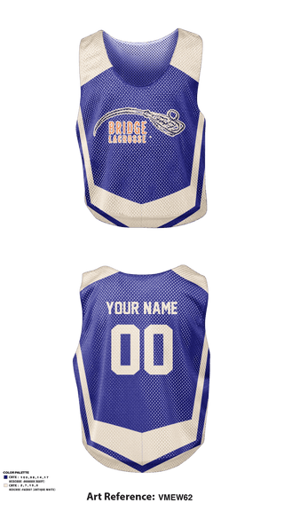 Mens Lacrosse Pinnie, Bridge, Men's Lacrosse, Teamtime, Team time, sublimation, custom sports apparel, team uniforms, spirit wear, spiritwear, sports uniforms, custom shirts, team store, custom team store, fundraiser sports, apparel fundraiser