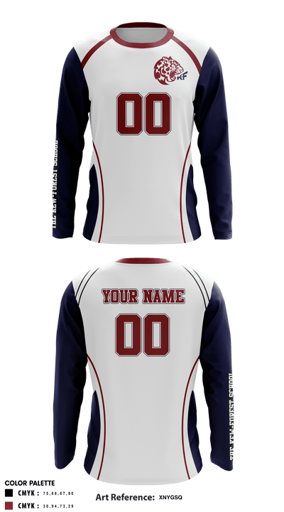 The Kew-Forest School Volleyball 87839519 Long Sleeve Performance Shirt - 42