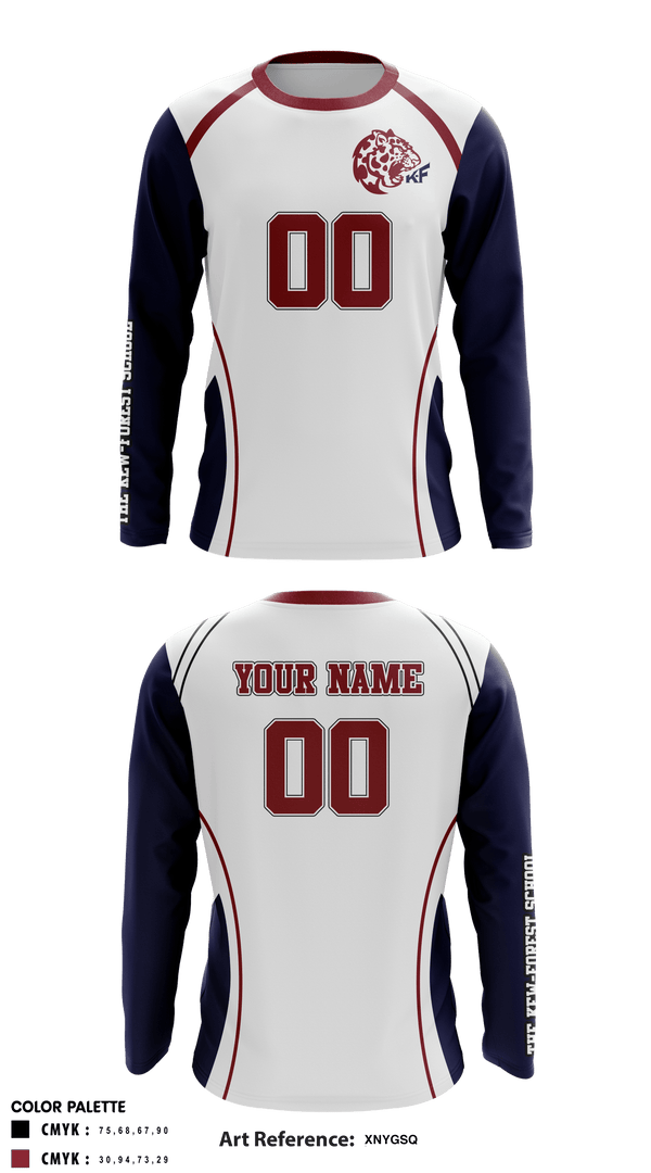 Long Sleeve Performance Shirt, The Kew-Forest School Volleyball, Men's Volleyball, Teamtime, Team time, sublimation, custom sports apparel, team uniforms, spirit wear, spiritwear, sports uniforms, custom shirts, team store, custom team store, fundraiser sports, apparel fundraiser