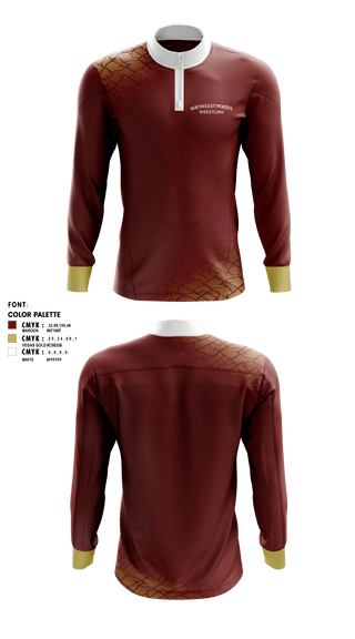Quarter Zip Jacket, North East Pickers, Wrestling, Teamtime, Team time, sublimation, custom sports apparel, team uniforms, spirit wear, spiritwear, sports uniforms, custom shirts, team store, custom team store, fundraiser sports, apparel fundraiser