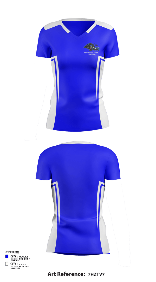 Women's Short Sleeve Vneck Shirt, Forsyth High School Volleyball, Women's Volleyball, Teamtime, Team time, sublimation, custom sports apparel, team uniforms, spirit wear, spiritwear, sports uniforms, custom shirts, team store, custom team store, fundraiser sports, apparel fundraiser