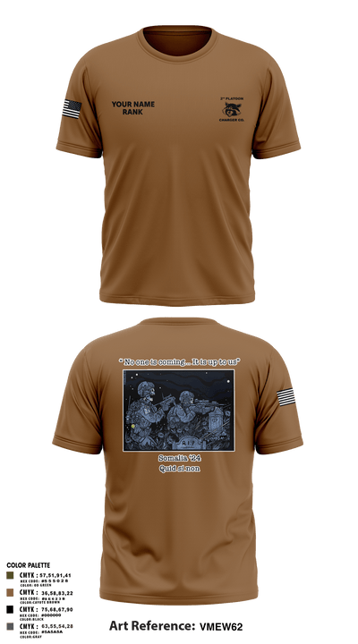 Charger Co. / 2-112th Infantry Battalion 37738588 Short Sleeve Performance Shirt - 34