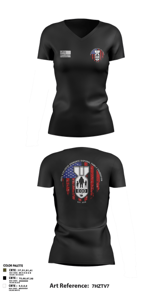 Women's Short Sleeve Vneck Shirt, 482nd EOD, Air Force, Teamtime, Team time, sublimation, custom sports apparel, team uniforms, spirit wear, spiritwear, sports uniforms, custom shirts, team store, custom team store, fundraiser sports, apparel fundraiser