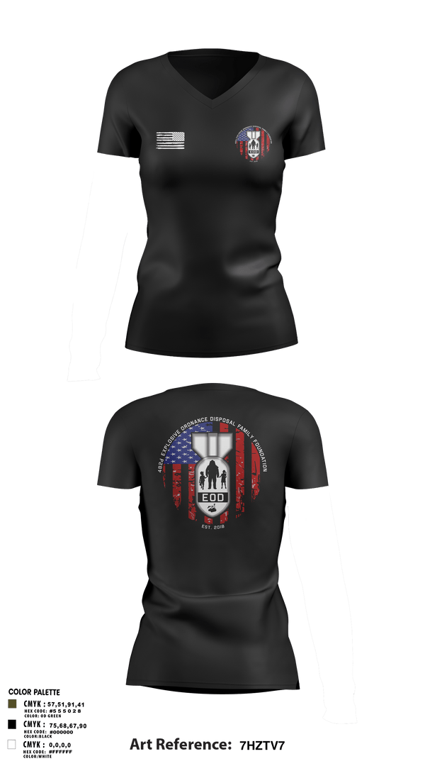 Women's Short Sleeve Vneck Shirt, 482nd EOD, Air Force, Teamtime, Team time, sublimation, custom sports apparel, team uniforms, spirit wear, spiritwear, sports uniforms, custom shirts, team store, custom team store, fundraiser sports, apparel fundraiser