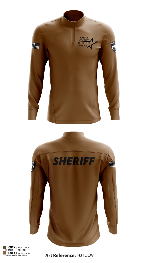 Quarter Zip Jacket, Cassia County Sheriff’s Office, Police, Teamtime, Team time, sublimation, custom sports apparel, team uniforms, spirit wear, spiritwear, sports uniforms, custom shirts, team store, custom team store, fundraiser sports, apparel fundraiser