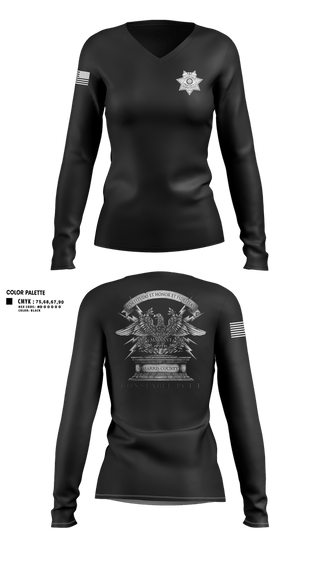 Womens Long Sleeve Vneck Shirt, Harris county pct 1 swat, Police, Teamtime, Team time, sublimation, custom sports apparel, team uniforms, spirit wear, spiritwear, sports uniforms, custom shirts, team store, custom team store, fundraiser sports, apparel fundraiser